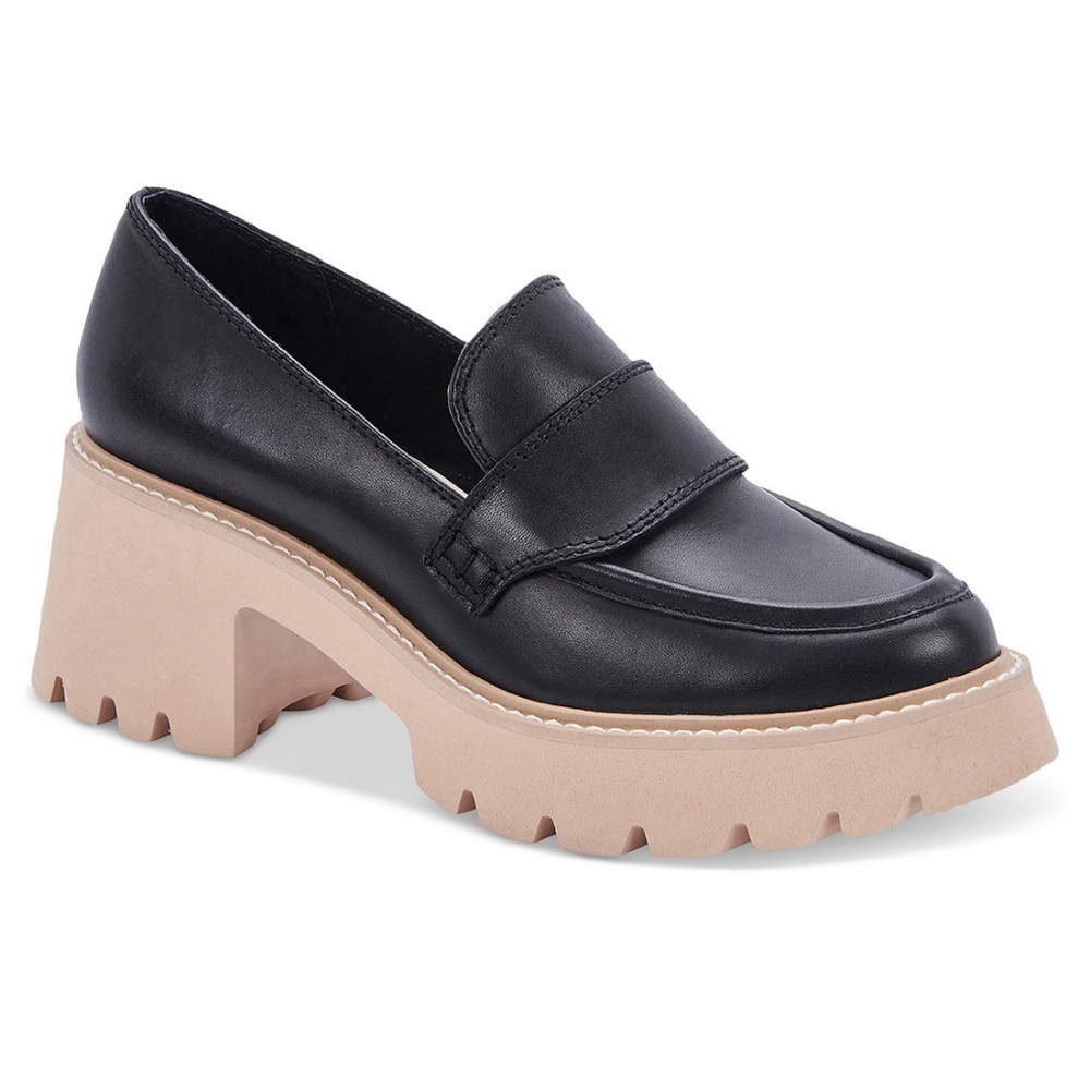 Dolce Vita Women's Platform Mules Loafers Black Size 7.5